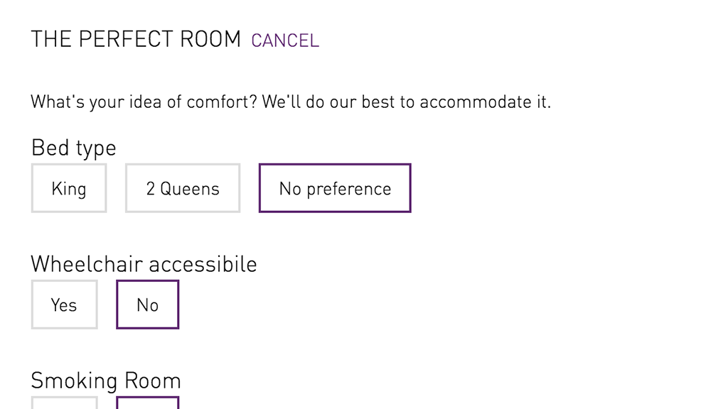 Room preference form image